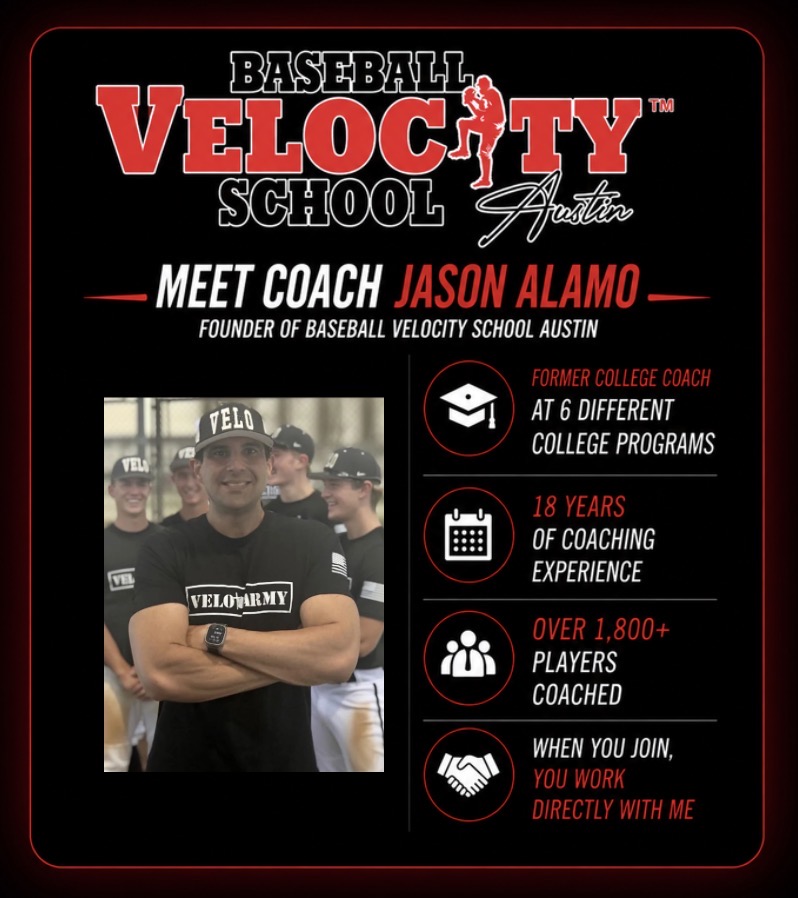 Coach Jason Alamo with a player at Baseball Velocity School