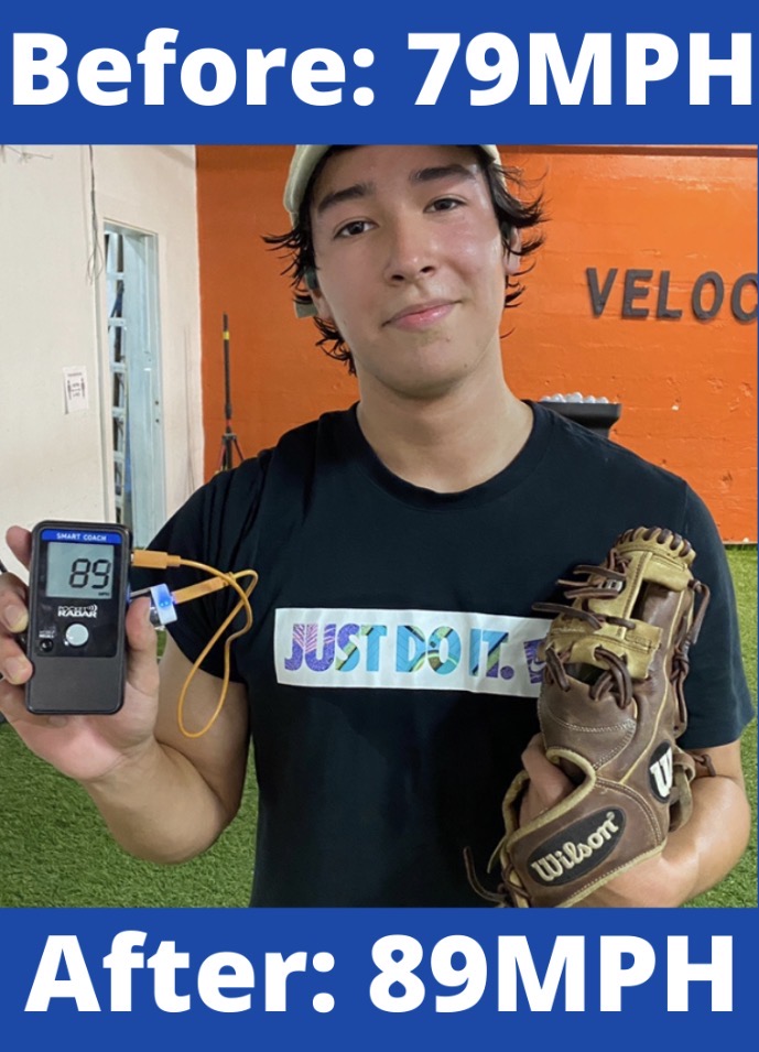 Velocity gain from 79 MPH to 89 MPH