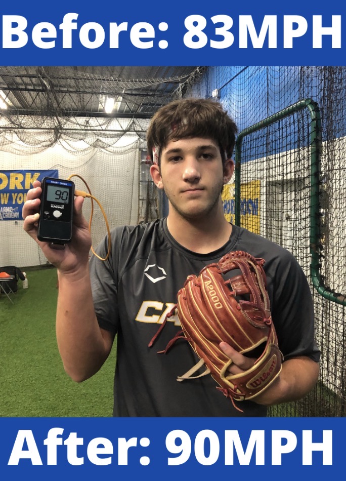 Velocity gain from 83 MPH to 90 MPH