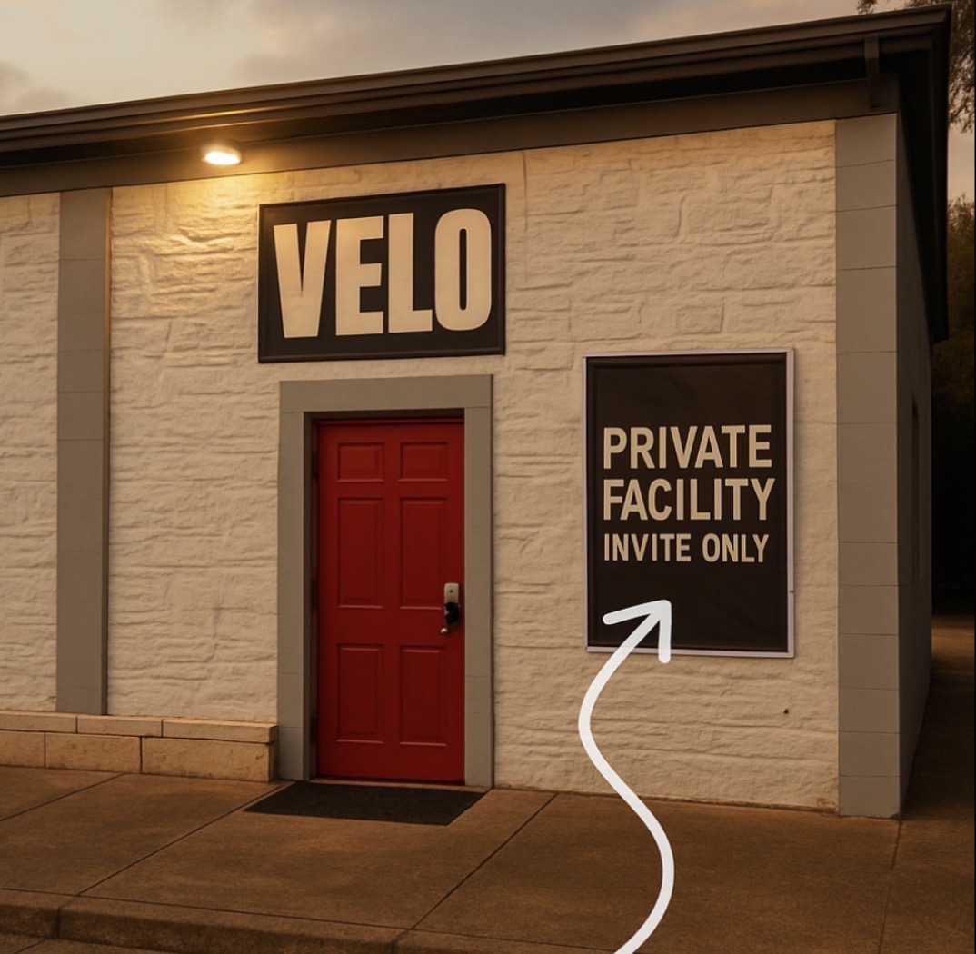 Baseball Velocity School facility entrance in Austin, Texas