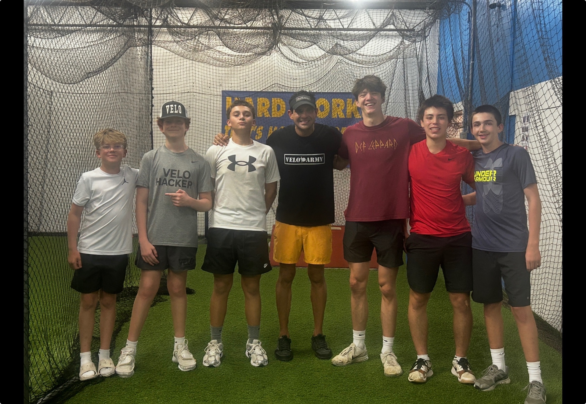 Young pitchers training together